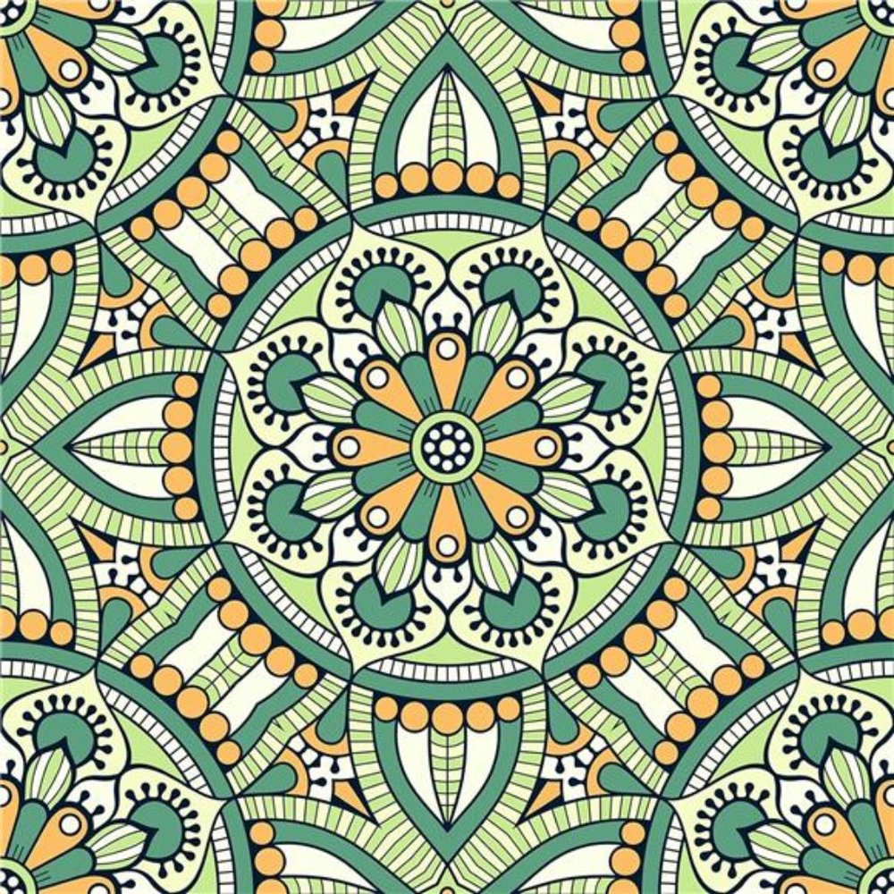 Floral Wallpaper Peel and Stick Wallpaper Boho Green, 17.3"X118"